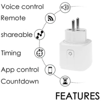 Homekit Smart Socket EU Plug Network WiFi Outlet Use Siri Voice Control and Compatible Alexa Home