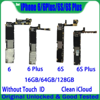 Without Touch ID Mainboard Clean ICloud For IPhone 5 5C 5S 5SE 6 Plus 6S Plus Motherboard Original Unlock Logic Board 8G 16G 32G