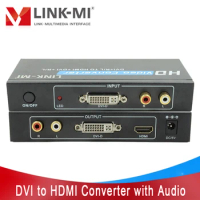 LINK-MI DVI to HDMI/DVI Converter Supports VGA HD Video 1080p With RCA Audio DVI-D to HDMI Converter