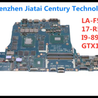 For DELL Alienware 17-R5 original mainboard I LA-F551P Laptop motherboard I9-8950HK GTX1080