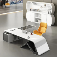 Luxury 2024 Presence, Boss, Simple Modern Big Manager's Supervisor's Desk, Office Desk and Chair Combination, Anomaly