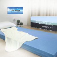 【LOHAS】涼感藍晶記憶床墊 加厚10公分 雙人5尺(涼感.釋壓.支撐 三重功效)