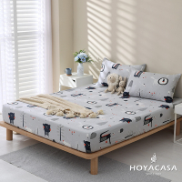 HOYACASA 100%天絲枕套床包三件組- 動物森林(單人)