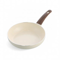 【GreenPan】鑽石陶瓷塗層不沾深煎鍋 Wood-Be 24cm(不含蓋/不挑爐具/不沾鍋/陶瓷)