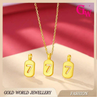 SS24 Lucky Number 7 Pendant Brass Gilding Pendant Female Collar Chain Gifts