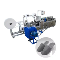 Fully Automatic Non Woven Disposable Slipper Making Machine High Speed Hotel Travel Use Slipper Machine with Automatic Packing