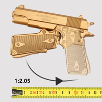 全合金精工兒童玩具槍1911手槍模型可發射軟彈槍手動上膛金屬手槍-朵朵雜貨店
