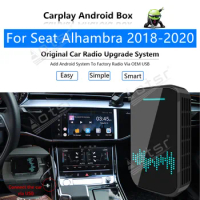 4+32G For Seat Alhambra 2018 2019 2020 Car Multimedia Player Android System Mirror Link Map Apple Carplay Wireless Dongle Ai Box