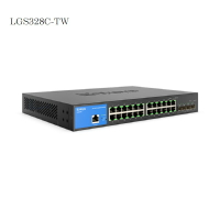 【最高現折268】Linksys 24埠(24埠GE+ 4埠10G SFP+)L2管理型Gigabit超高速乙太網路交換器/鐵殼/LGS328C-TW