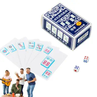 Travel Mahjong Sets Non-Sticky Multipurpose Mahjong Cards Thickened Mahjong Cards For Camping Portable Playing Cards For Friend