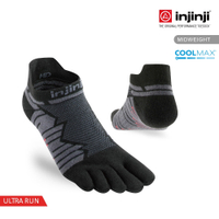 【INJINJI】Ultra Run終極系列五趾隱形襪 [碳黑]