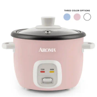 AROMA® 4-Cups (Cooked) / 1Qt. Rice &amp; Grain Cooker, Red, New , ARC-302NGP