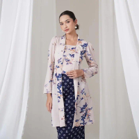 Kebaya Kutubaru Tunik Bunga/ Seragam Bridesmaid Murah/ Kutubaru Wisuda Modern/ Baju Kondangan - KUTU