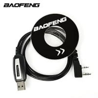 BAOFENG USB Programming Cable &amp; CD for Baofeng Pofung UV-5R UV-82 GT-3 888s TEN4 F9+ Radio PC Program Data Line