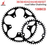 WUZEI 130BCD Chainring Road Bike Sprocket 38T 40T 42T 44T 46T 48T 50T 52T 5 Bolts AL7075 130 BCD Crowns Bicycle Narrow Wide Star