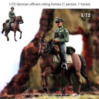1/72 German officers riding horses (1 person, 1 horse) Finished Colored Soldier Model
