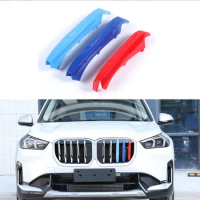 Front Grille Cover Strips Clip Trim For BMW X1 Accessories 2023