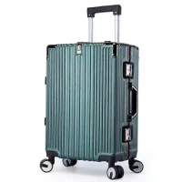 High Quality 20"22"24" 26" Aluminum Frame Luxury Travel Suitcases Cabin With Mute Wheels TSA Lock Rolling Luggage Free Shipping