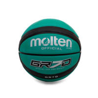 MOLTEN 12片橡膠深溝籃球 Molten 綠黑