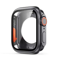【秒變ultra】適用ApplewatchS9_8_7蘋果手錶全包保護殼膜一體6_5全包-灰色iwatch s7/s8/s9 41mm
