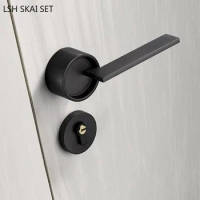 High Quality Zinc Alloy Door Lock Mute Bedroom Door Handle Lock Wooden Door Locks Home Security Split Mechanical Lockset