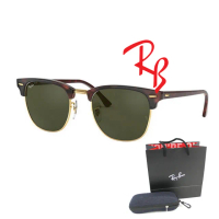 【RayBan 雷朋】復古眉框設計 偏光太陽眼鏡 RB3016F 990/58 55mm大版 上眉玳瑁框偏光鏡片 公司貨