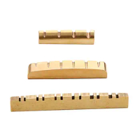 4/6/12 Brass String Nut Pre Slotted Guitar Bridge Saddle Nut for Electric Guitar Acoustic Guitar Bass Guitar Replacement Parts