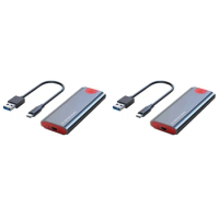 2X M2 SSD Case M.2 To USB 3.1 Gen 2 10Gbps Nvme SSD Enclosure For Nvme PCIE M Key/(B+M) Key SSD Hard Disk,M2 SSD Case AC