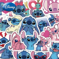 60pcs Stitch Decals Cute Anime Stickers Luggage Laptop Car Bicycle Phone Case Water Cup Guitar Skateboard DIY Graffiti Kids Toy
