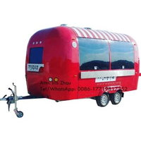 Ce Approved vintage airstream style food trailer for sale, mobile catering cart, well designed Chinese food truck