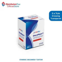 STARDEC DECAMED-T 5 CM X 7 CM | PLESTER LUKA TRANSPARAN, PLESTER TRANSPARAN STERIL, BANTALAN LUKA, A