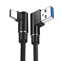 USB Type C 90 Degree Fast Charging usb c cable Type-c data Cord Charger usb-c For Samsung S8 S9 Note 9 8 Xiaomi mi8 mi6