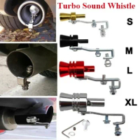 Motorbike Car Universal Turbo Sound Simulator Whistle Car Exhaust Pipe Whistle Vehicle Sound Muffler S M L XL