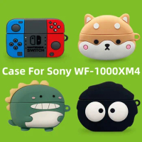 3D Cartoon Case For SONY WF 1000XM4 Earphone Soft Silicone Cute Shell For Sony WF-1000XM4 Headphones Shockproof Protective Cover