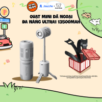 Quạt ngoài trời đa năng 3 in 1 13500mAh Jisulife Ultra1 | Tích hợp đèn pin và sạc qua USB-A/USB-C | 