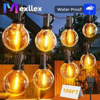 【HOT stock lawn light】 30M/15M/9M LED G40 Globe String Lights Outdoor, Plastic IP65 Waterproof Bulbs