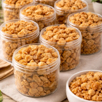 Bak Yu Phok Ampas Lemak Babi Goreng Opig Toples Tabung 500ml - Makanan Ringan