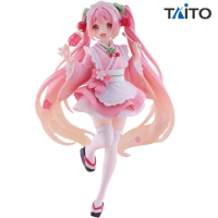 Taito Coreful Hatsune Miku Sakura Miku Wafuu Kissa Ver. Collectible Anime Figure Model Toys Gift for Fans