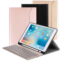 Powerway For iPad 9.7吋平板專用尊榮型三代筆槽式鋁合金藍牙鍵盤/皮套