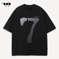 Kaos Pria dengan nomor 7, Graphic tee,Kaostongkrongan,Baju gondes,Baju cowokskena,Kaos,Kaos sporty,k