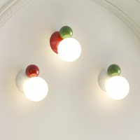 臥室床頭壁燈圓球網紅奶油風設計師款墻燈背景墻裝飾壁燈2024年