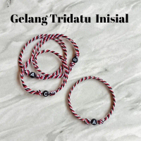Gelang Tridatu Inisial 1 Huruf / Gelang Inisial Huruf / Gelang Tridatu Bali / Gelang Couple Inisial 