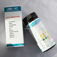 100 Pcs 10-in-1 Urine Test Strips Rapid Result Multiparameter Strips for Ketone