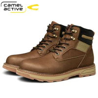 Camel Active New High Quality Ankle Boots For Men Shoes Outdoor Casual Riding Equestrian Boots Zapatos de Hombre Men Boots