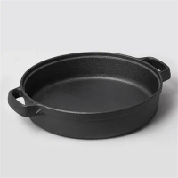 Frying pan non-stick cookware Uncoated pancake Thickened manual pig iron pot wok pan Cast iron wok Cooking pot Cast iron pan