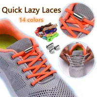 Sports Metal Tip Shoestrings Kids Adult Quick Lazy Laces No Tie Shoelaces Sneakers Shoelace Elastic Shoe Laces