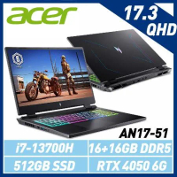 Acer宏碁 AN17-51-78WP 17.3吋/i7-13700H/16+16G/512G SSD/6G獨顯 特仕機
