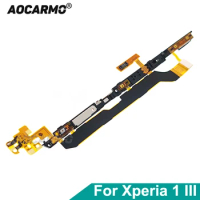 Aocarmo For Sony Xperia 1 III / X1iii MARK3 Power Button On/Off Volume Camera Switch Buttons Ribbon Flex Cable Replacement Part
