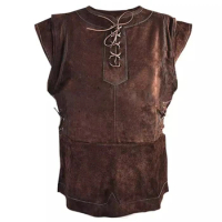 Vintage Sleeveless Vest for Men Gothic Renaissance Waistcoat Bandage Design Soft and Comfortable Ideal for Costume Events