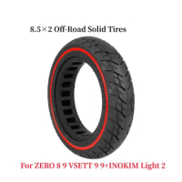 8.5×2 Off-Road Solid Tire for ZERO 8 9 VSETT 9 INOKIM Light 2 Electric Scooter 8.5 Inch Anti-Punctured Honeycomb Solid Tyre Part